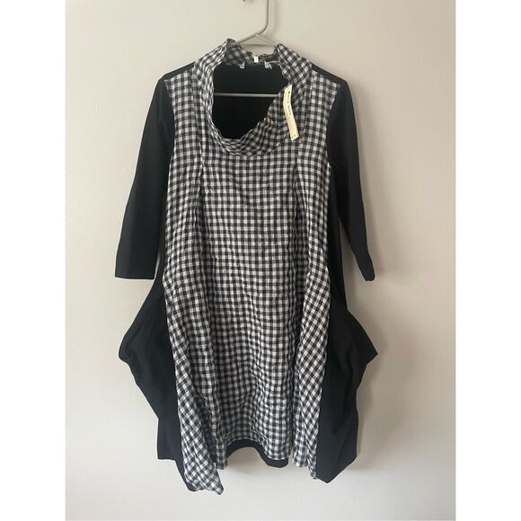 Redwood Court Size Small Long Sleeve Dress Plaid Silk Box NEW - Picture 1 of 5